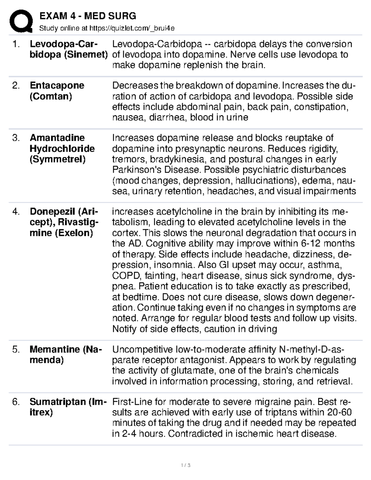 EXAM 4 - MED SURG - Comprehensive Review Notes for Nursing Students ...