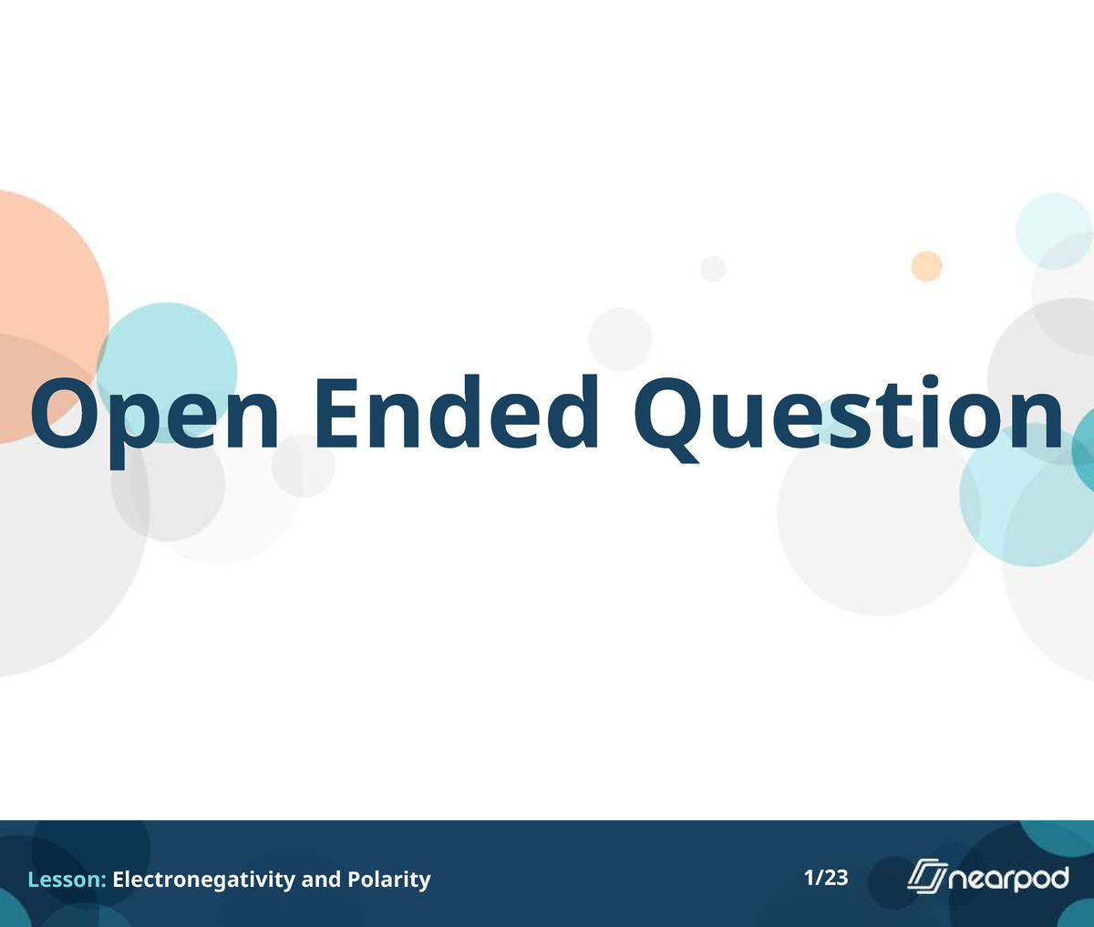 Open Ended Question Lesson: Electronegativity & Polarity - Studocu