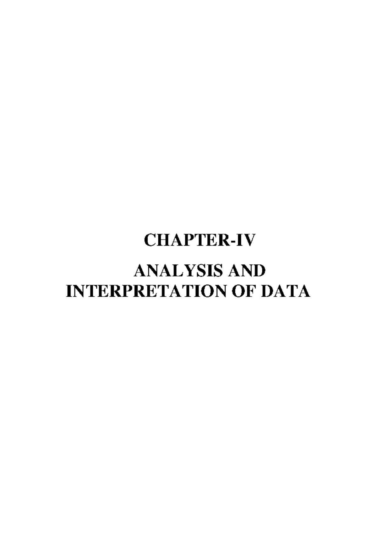 ANALYSIS AND INTERPRETATION OF DATA CHAPTER IV - LLM - Studocu