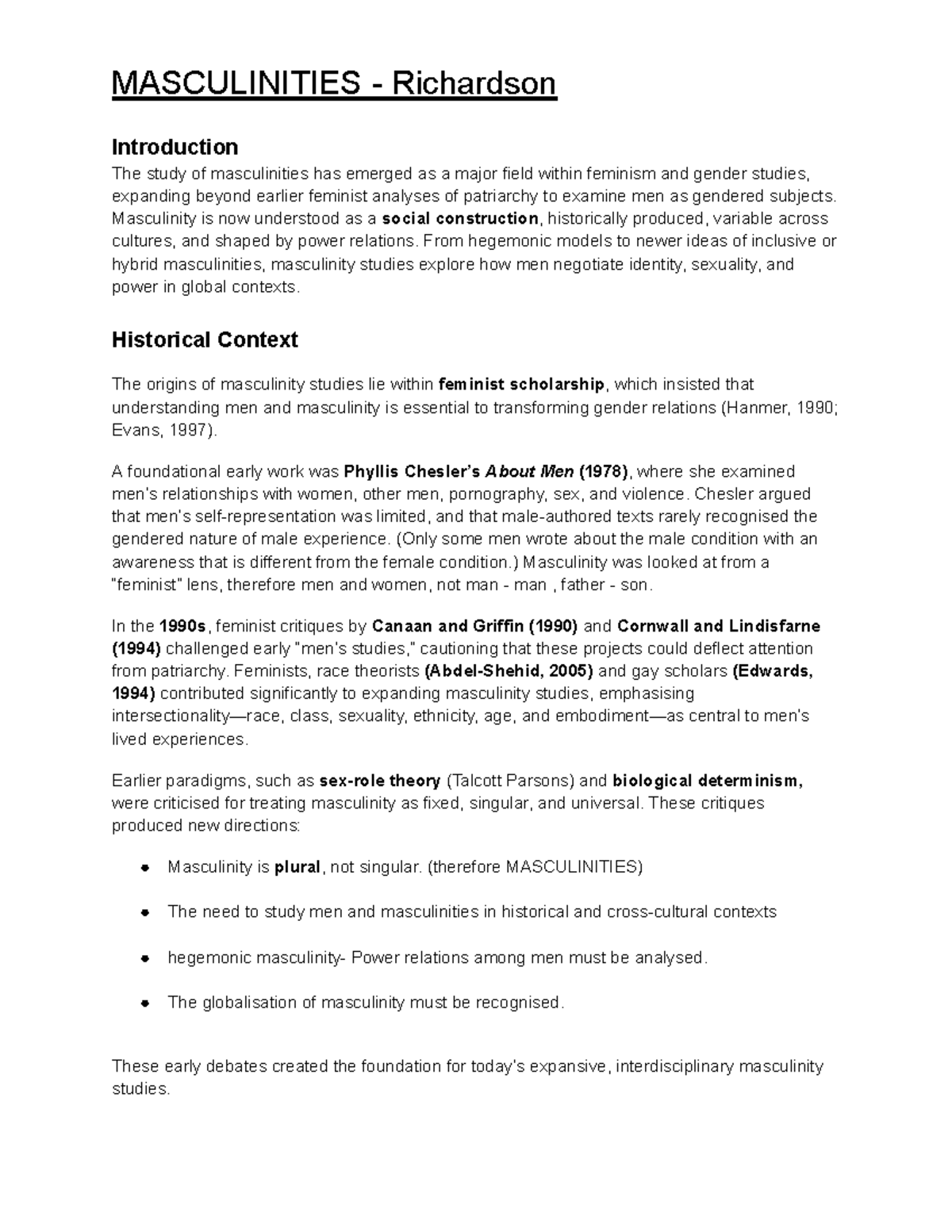 MASC 101: Exploring the Evolution of Masculinities in Gender Studies ...
