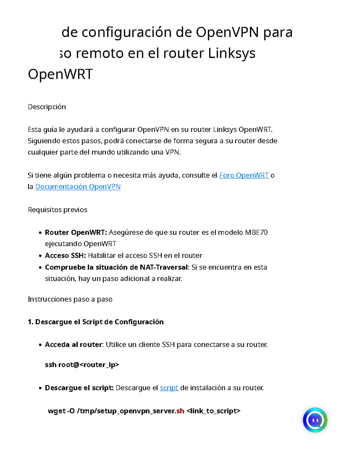 Guía de Configuración de OpenVPN en Router Linksys OpenWRT - Studocu