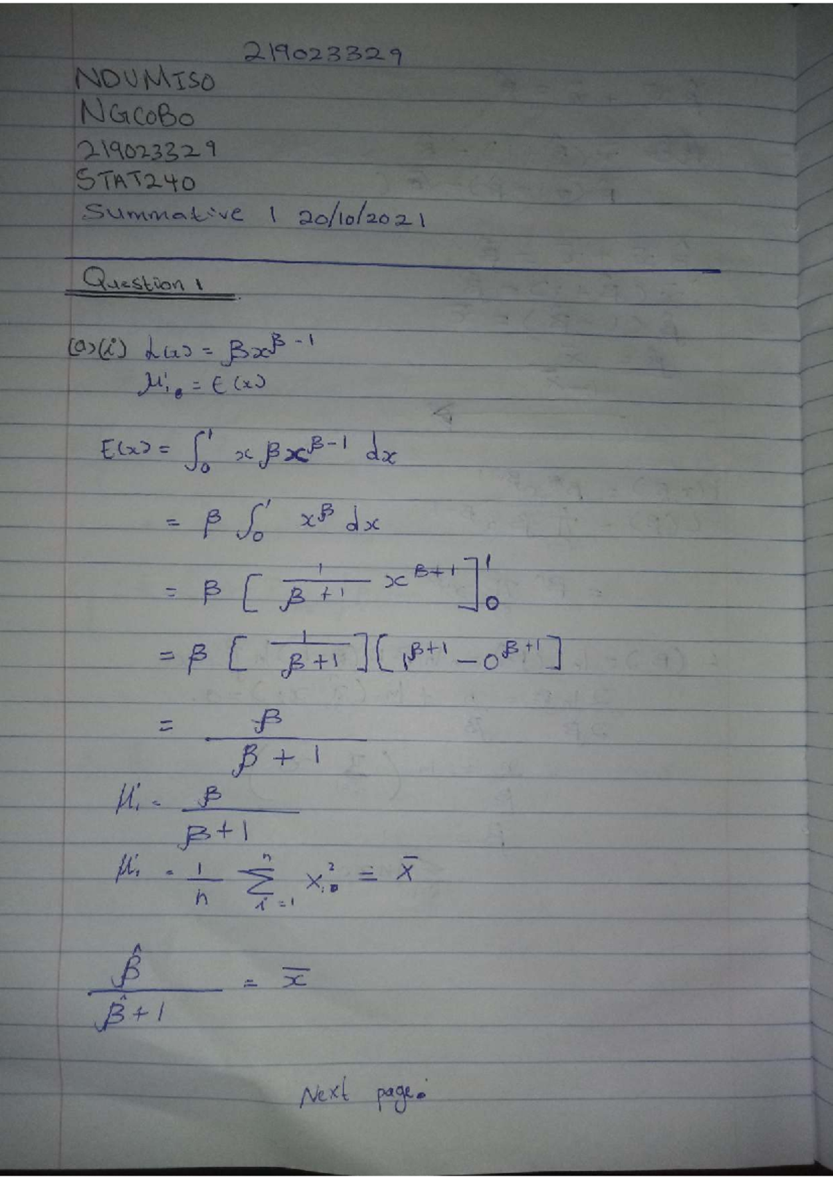 Summative 1 219023329 - BBBBBBB - STAT240 - ST S —— e A s BO= WL ...