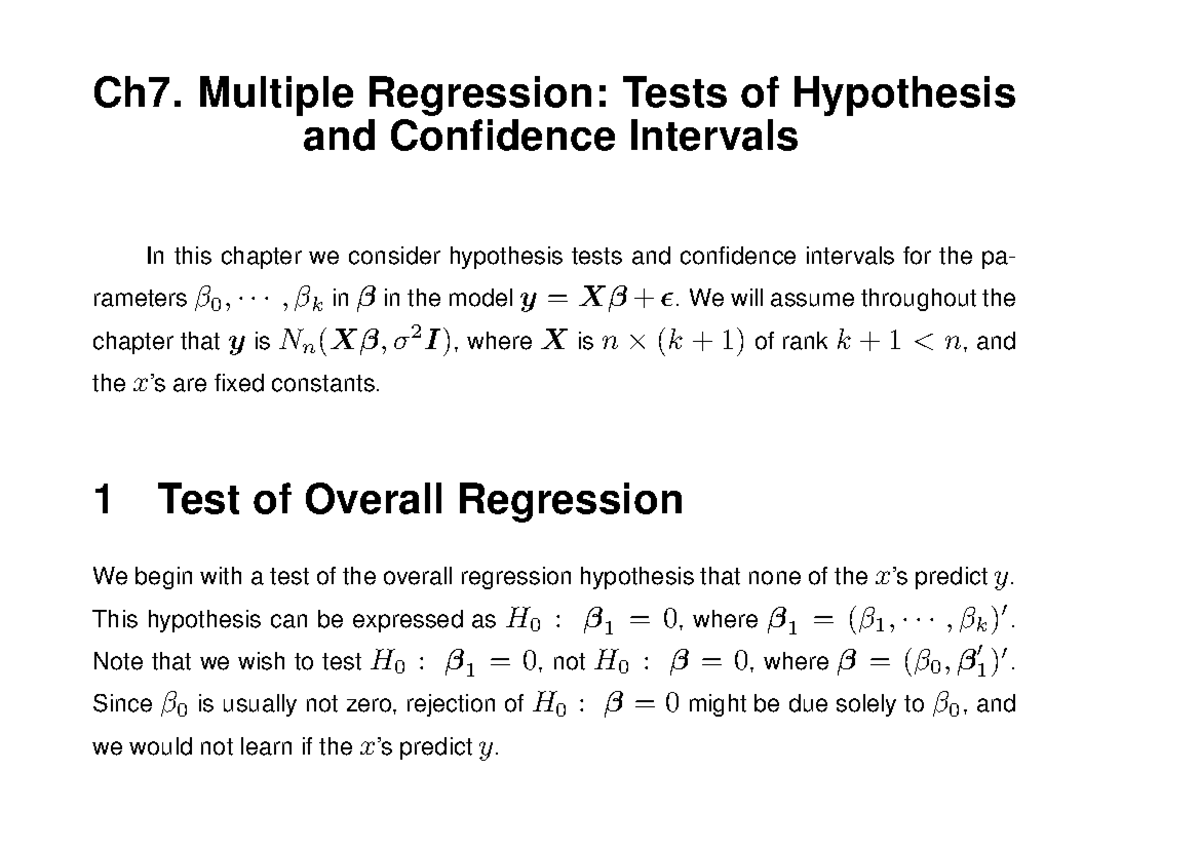 Lect7 - none - Ch7. Multiple Regression: Tests of Hypothesis and ...