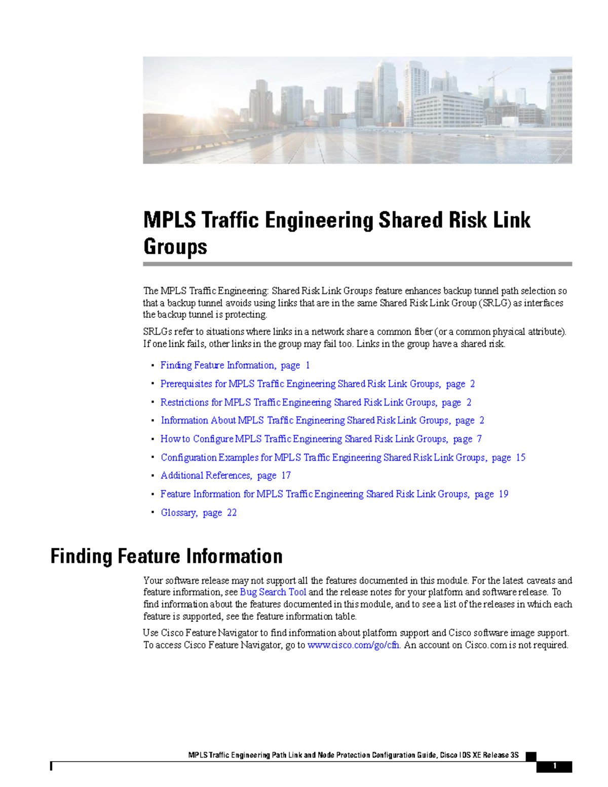 MPLS Traffic Engineering: Shared Risk Link Groups Overview - Studocu