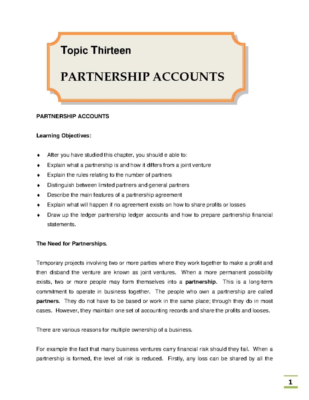 Partnership Accounts: Comprehensive Class Notes for Understanding - Studocu