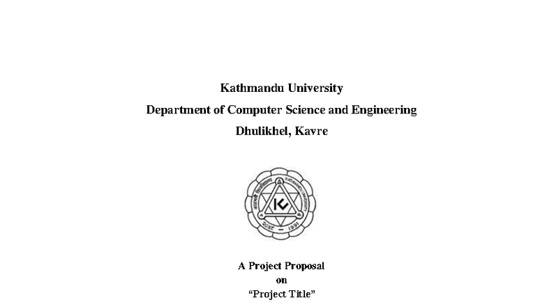 Do CSE Semester Proposal Template - Kathmandu University Department of ...