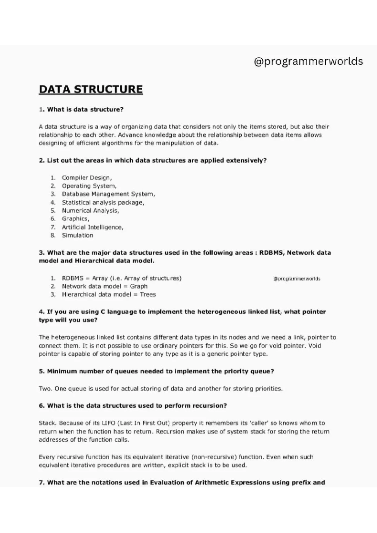 450 DSA - Data Structure Notes: Array, Matrix, String, and More - Studocu