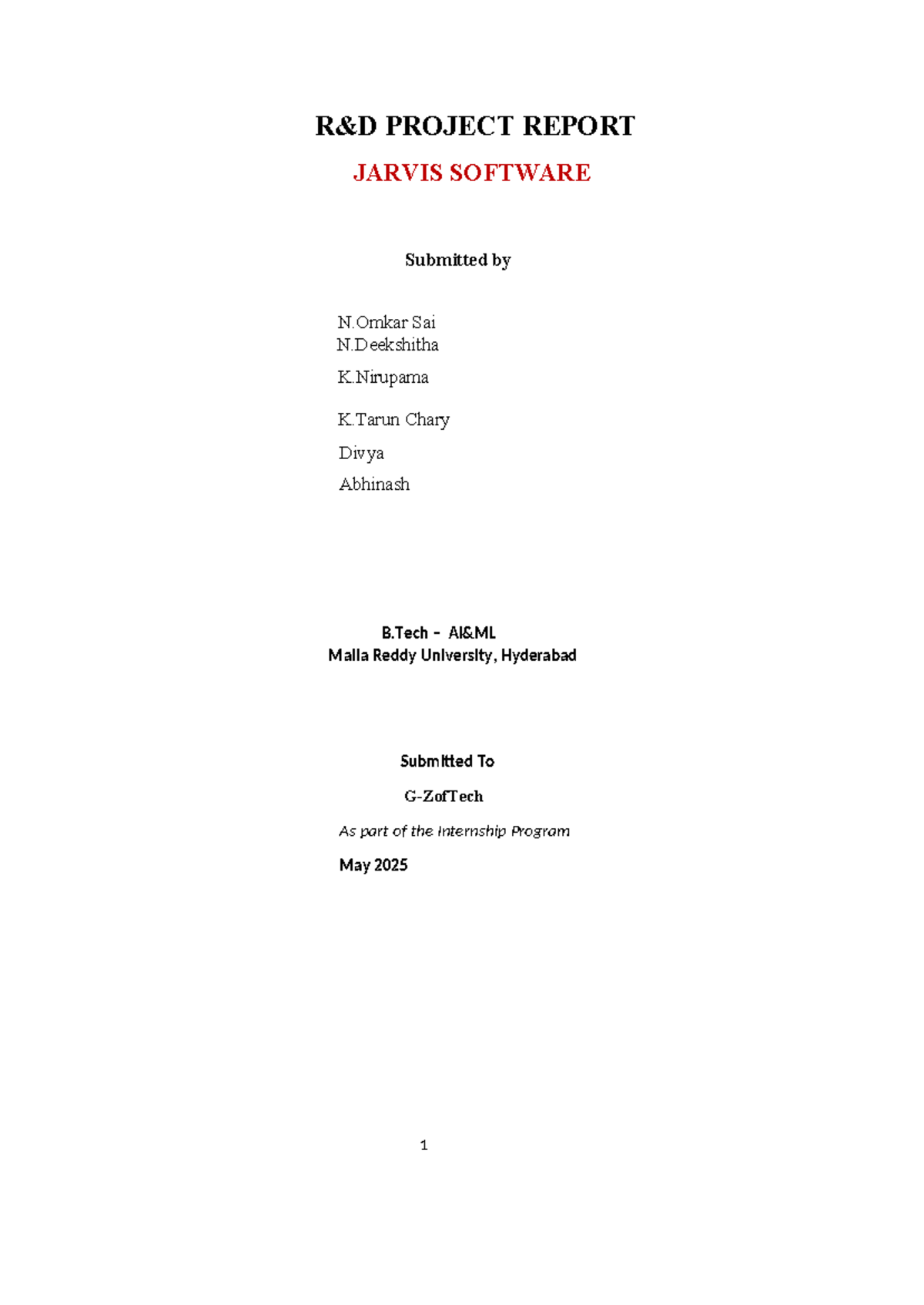 R&D Project Report: Adaptive Quiz Platform for Programming Languages ...