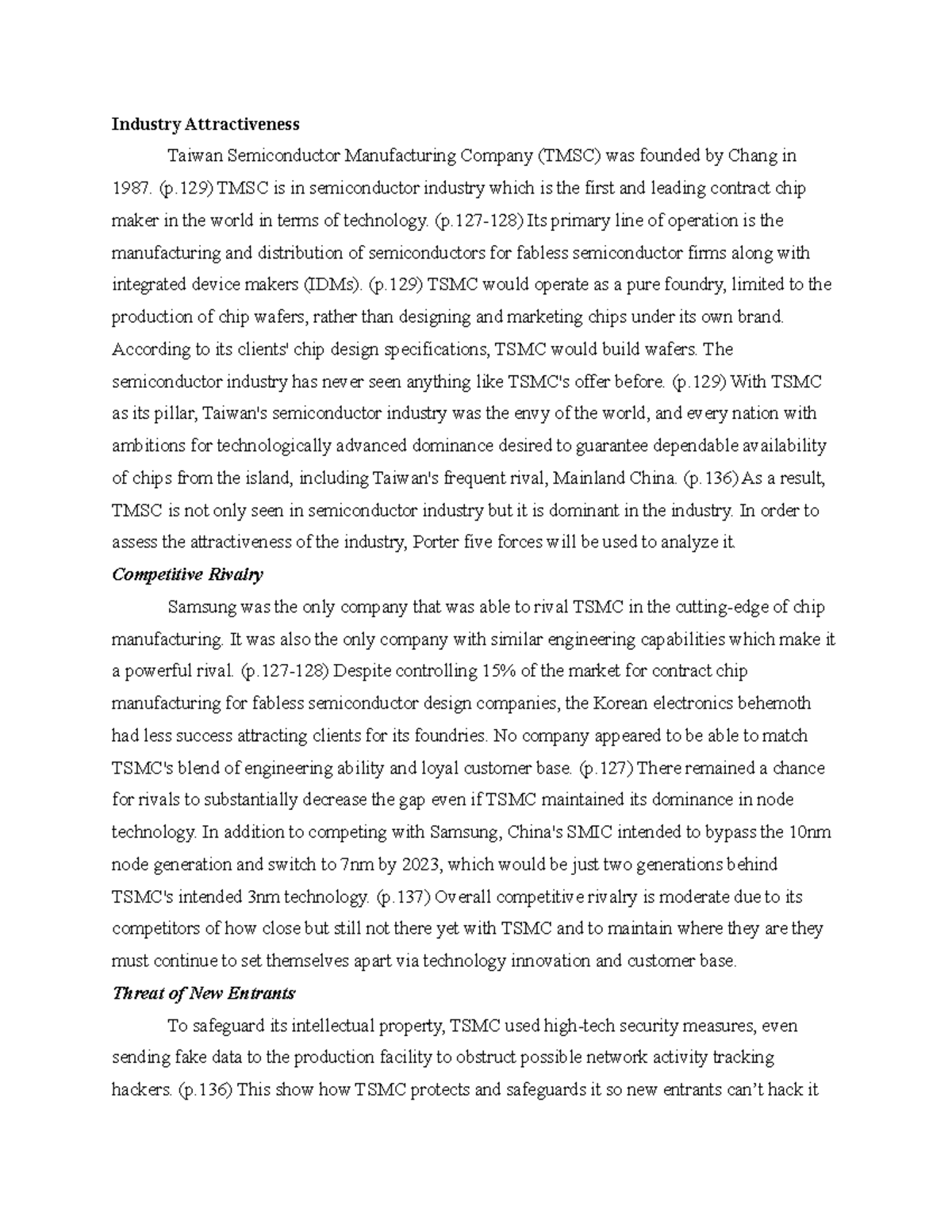 TSMC and Semiconductor Industry: An In-Depth Case Study Analysis - Studocu