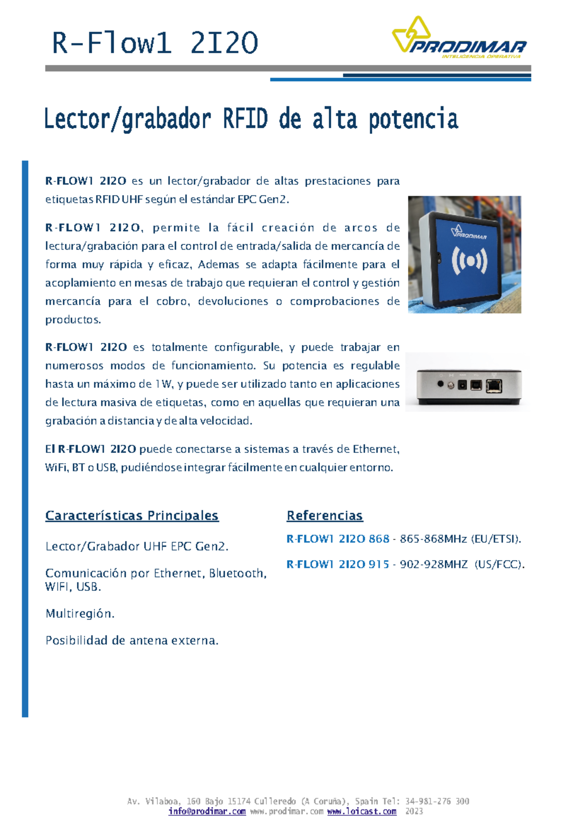 Rflow 1-2I2O - Manual... - Lector/grabador RFID de alta potencia R ...
