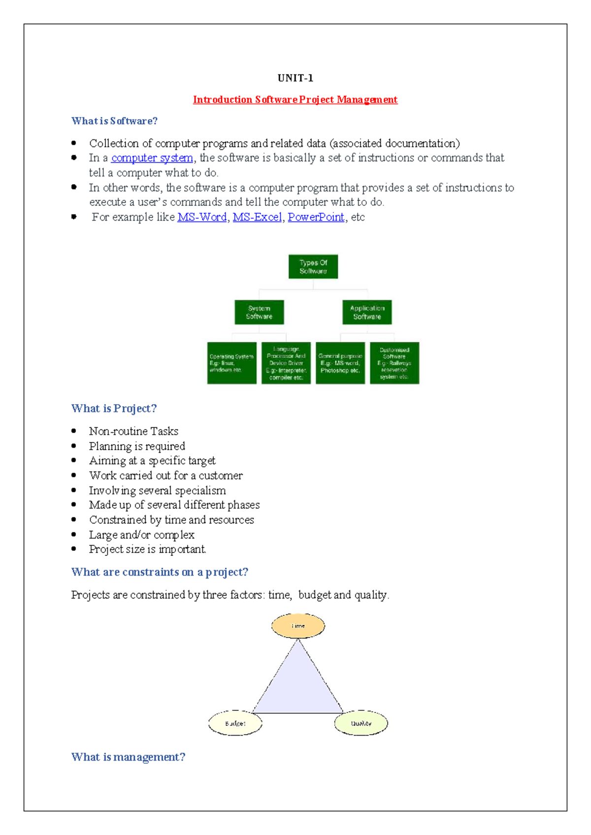 Introduction to Software Project Management (SPM) Concepts and ...