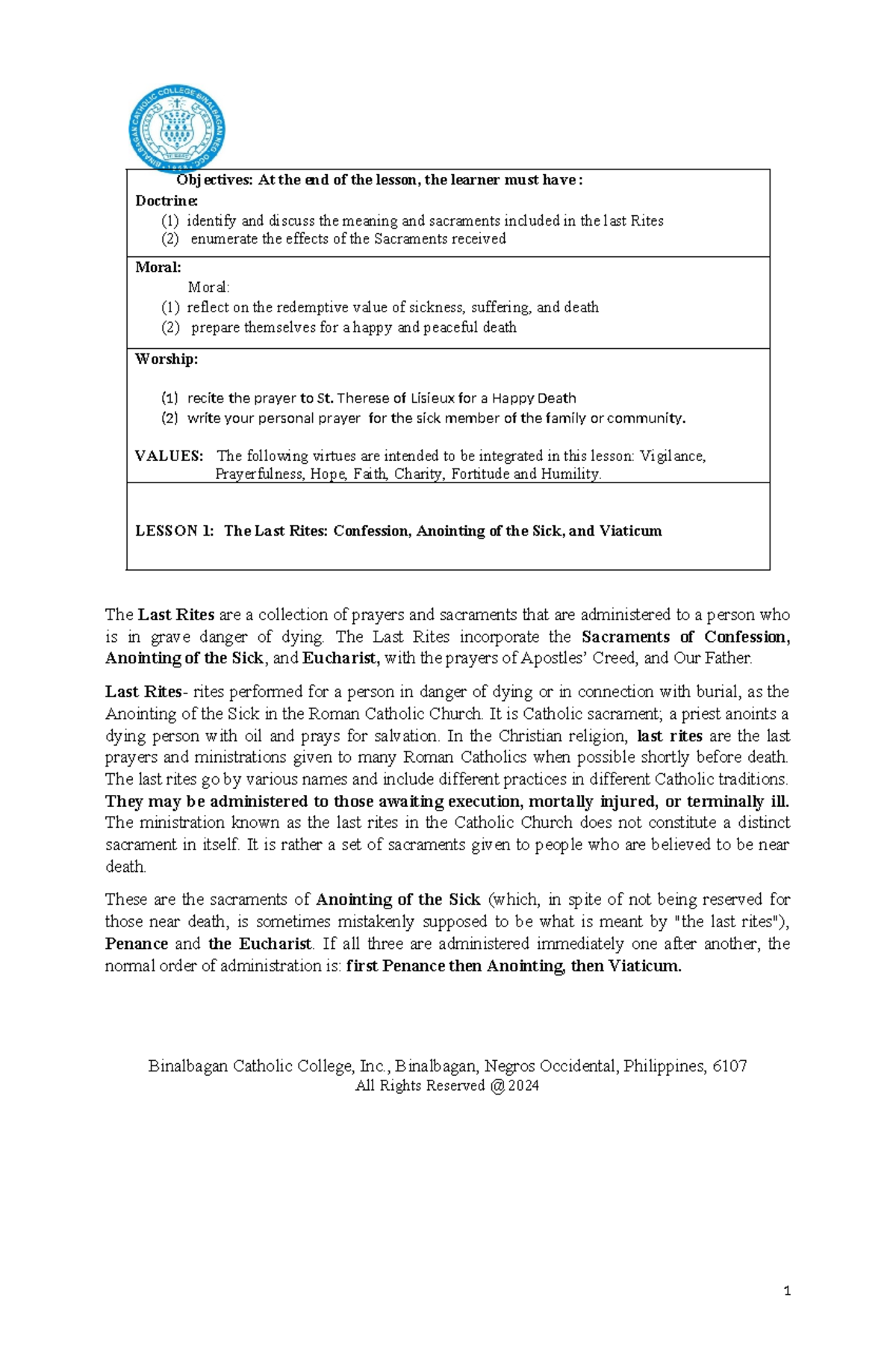 The Last Rites: Understanding Sacraments and Their Significance (REL ...