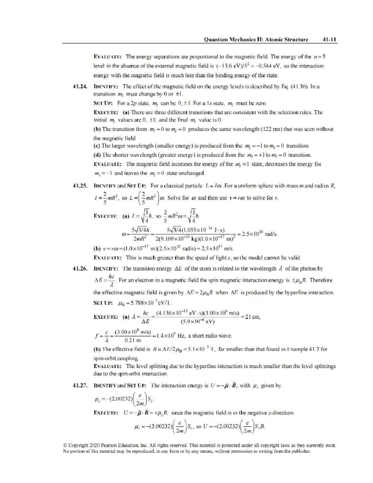 Quantum Mechanics II: Atomic Structure and Magnetic Field Effects - Studocu