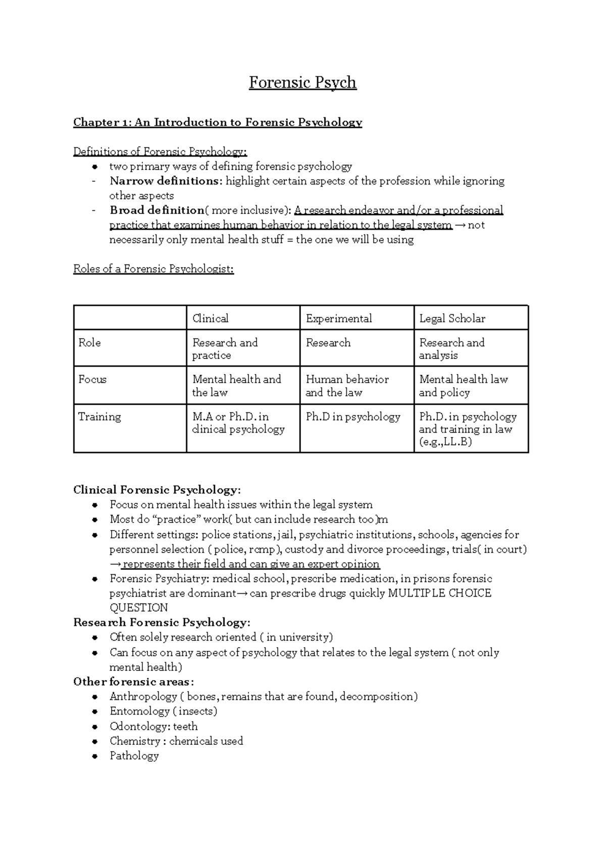 Forensic Psych 101: Intro to Forensic Psychology Concepts and Roles ...