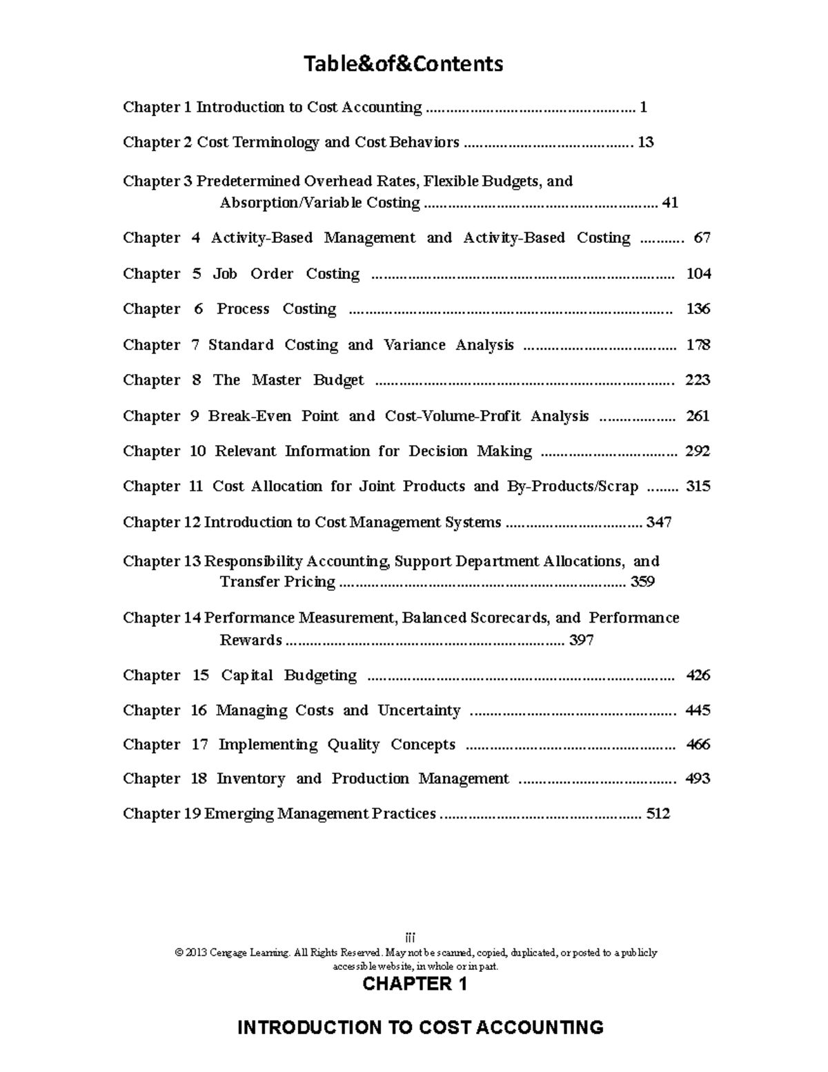 Cost Accounting 2e: Comprehensive Study Guide for Chapters 1-19 - Studocu