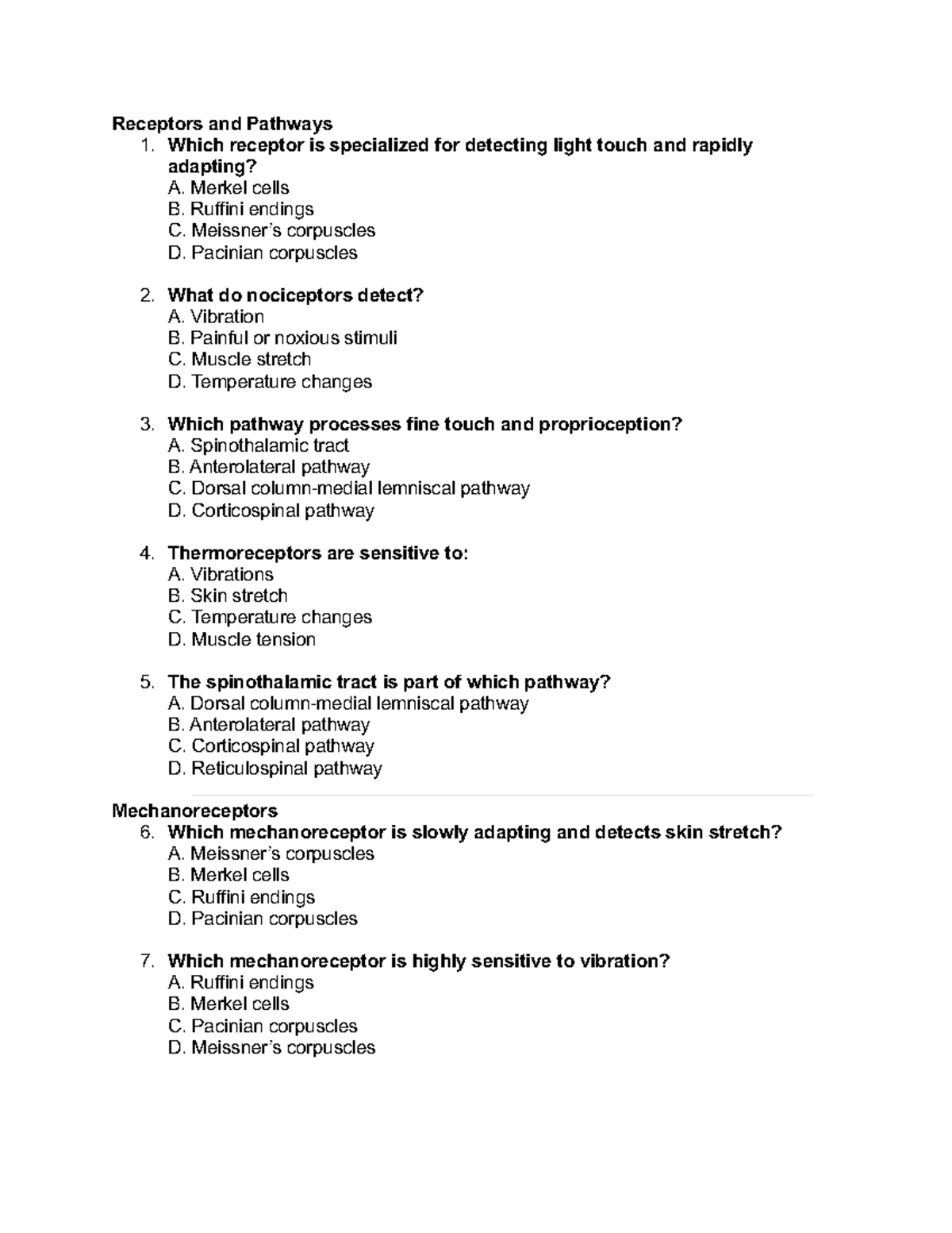 Receptors and Pathways: A Comprehensive Study Guide (BIO 101) - Studocu