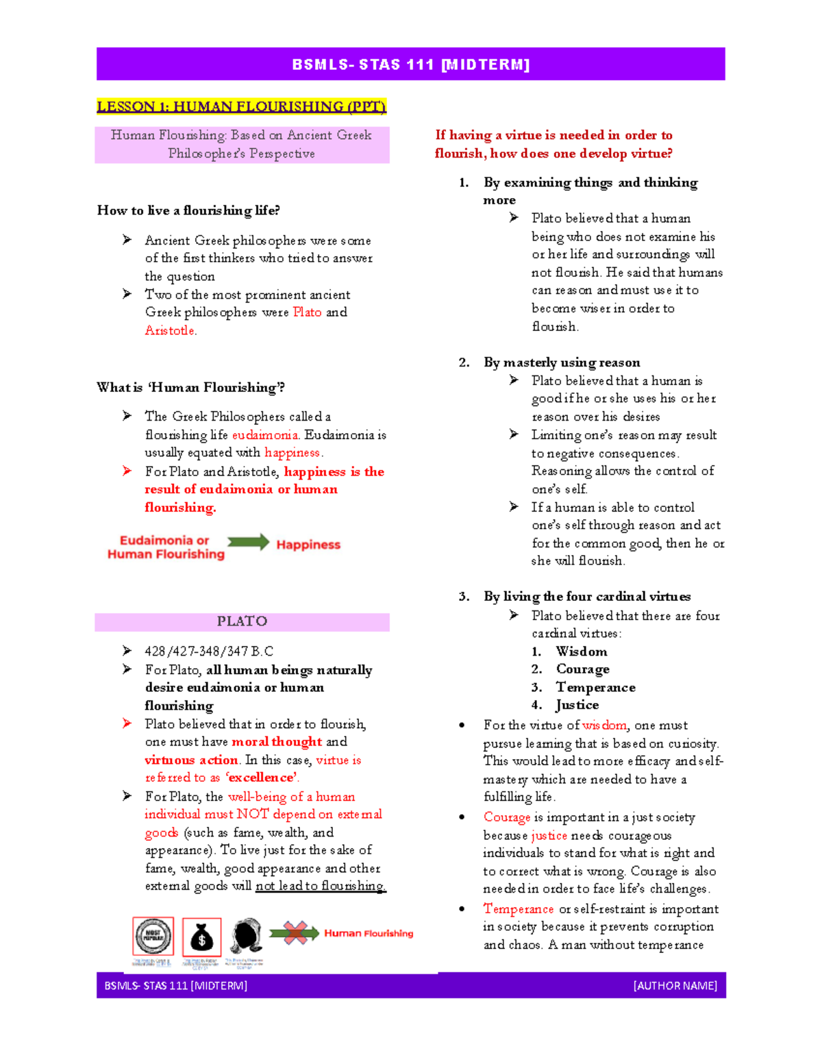 STAS Midterm Reviewer: Human Flourishing and Technology Insights - Studocu