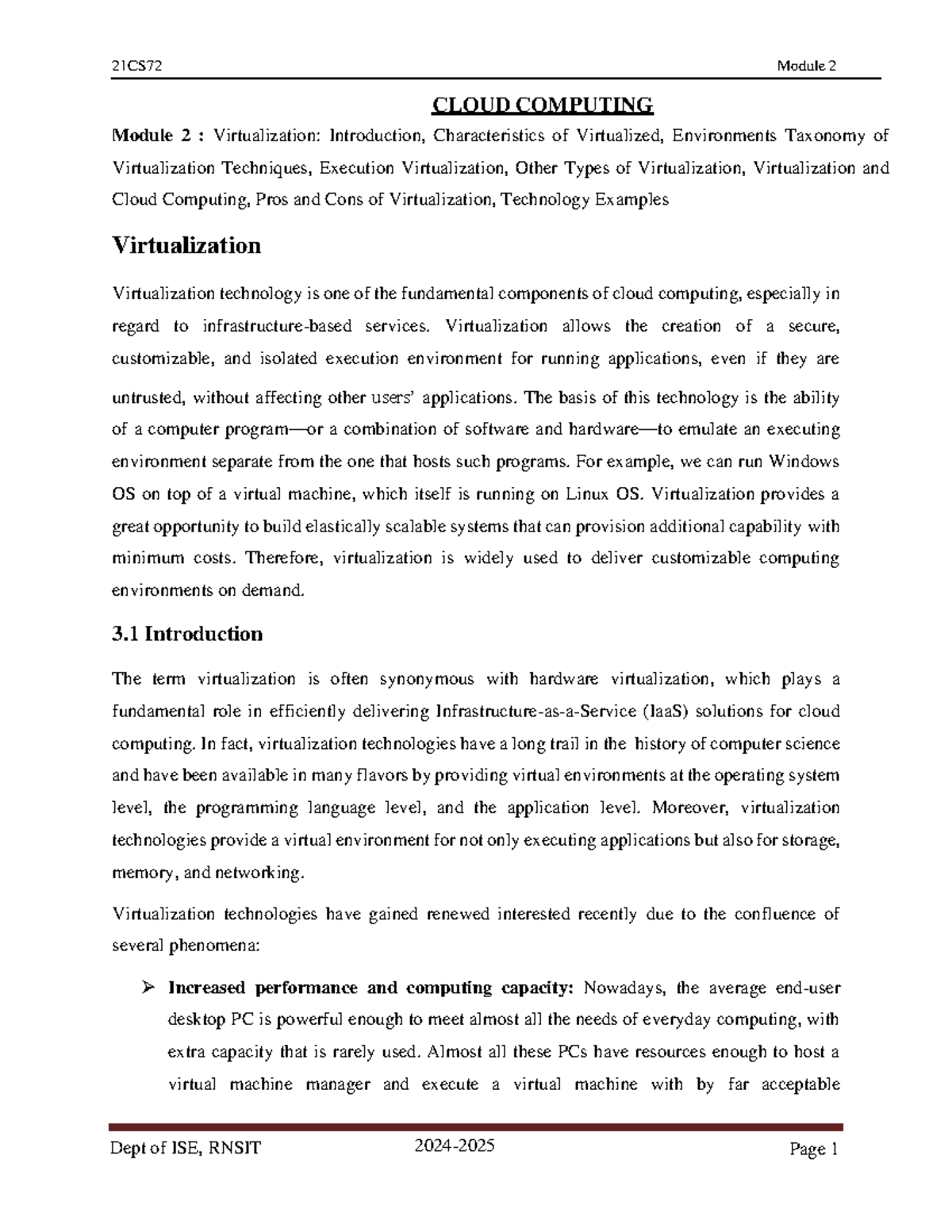 21CS72 Cloud Computing Module-2 - CLOUD COMPUTING Module 2 ...