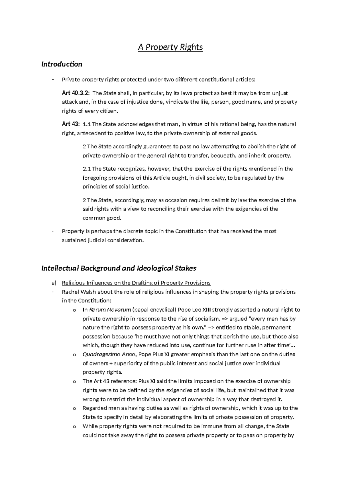 Topic 5 - notes. - A Property Rights Introduction Private property ...
