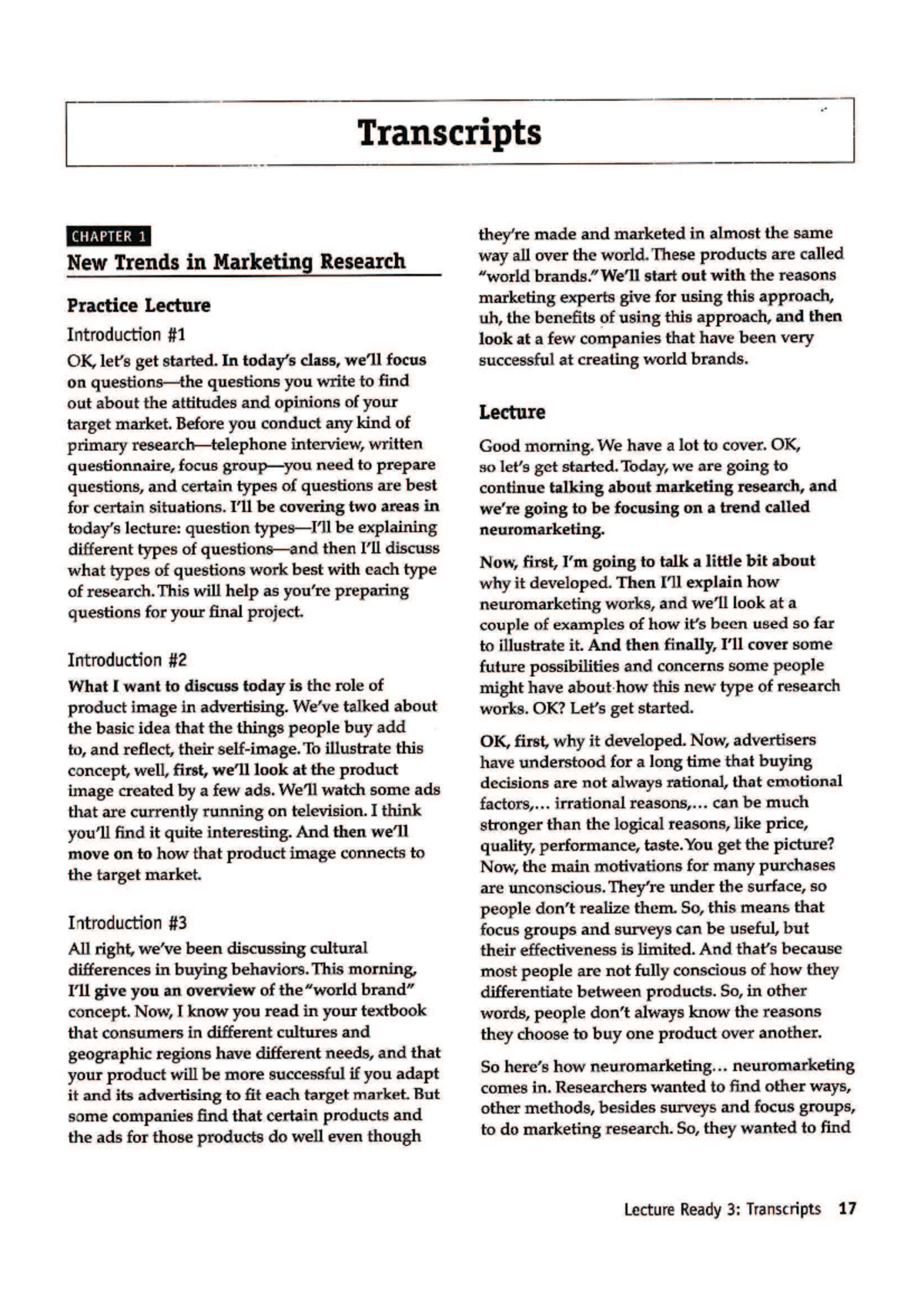 Lecture Ready 03 - Transcripts - Writing AE1 - Group page