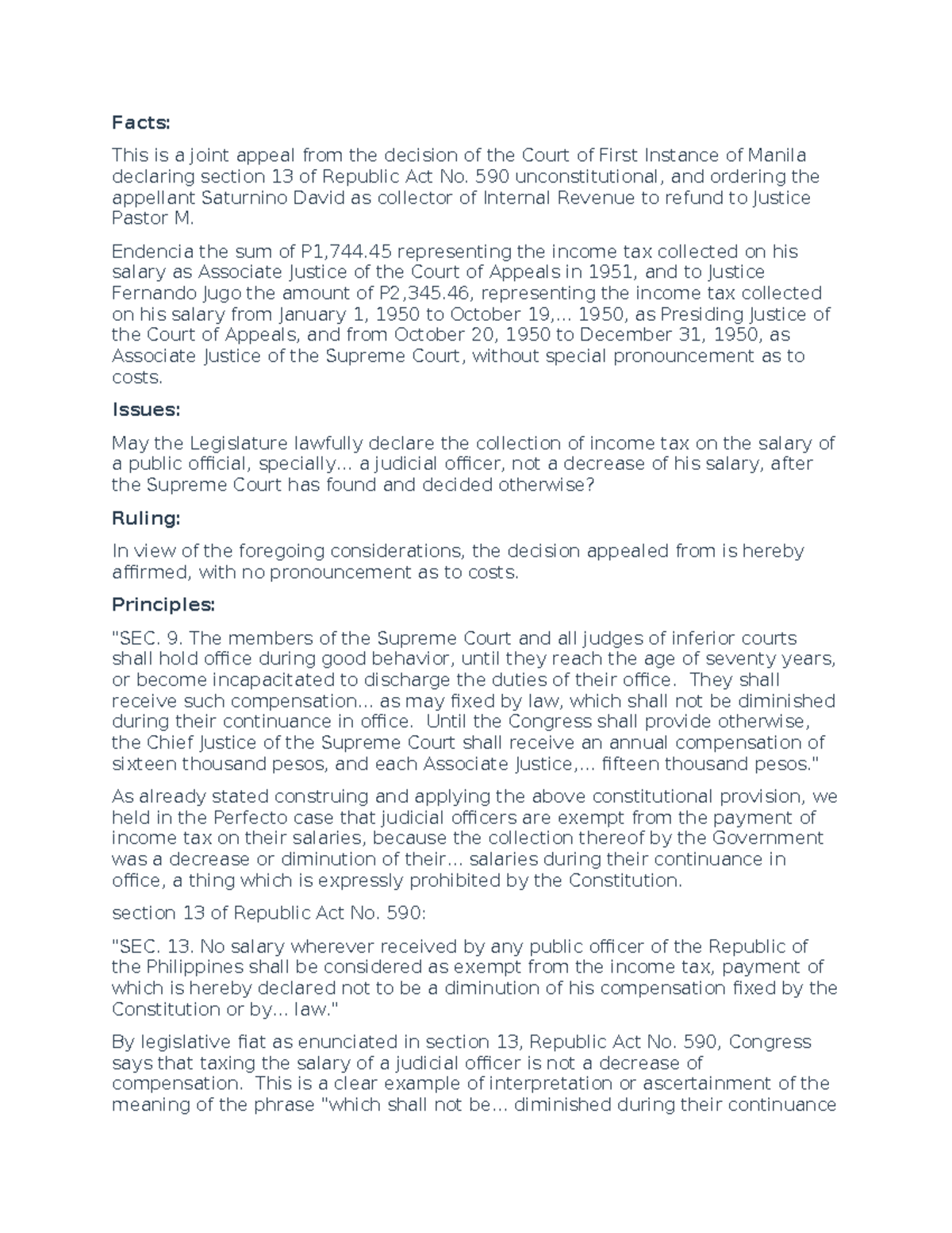 Criminal Law Case Digest: Guidelines on Constitutional Taxation Issues ...