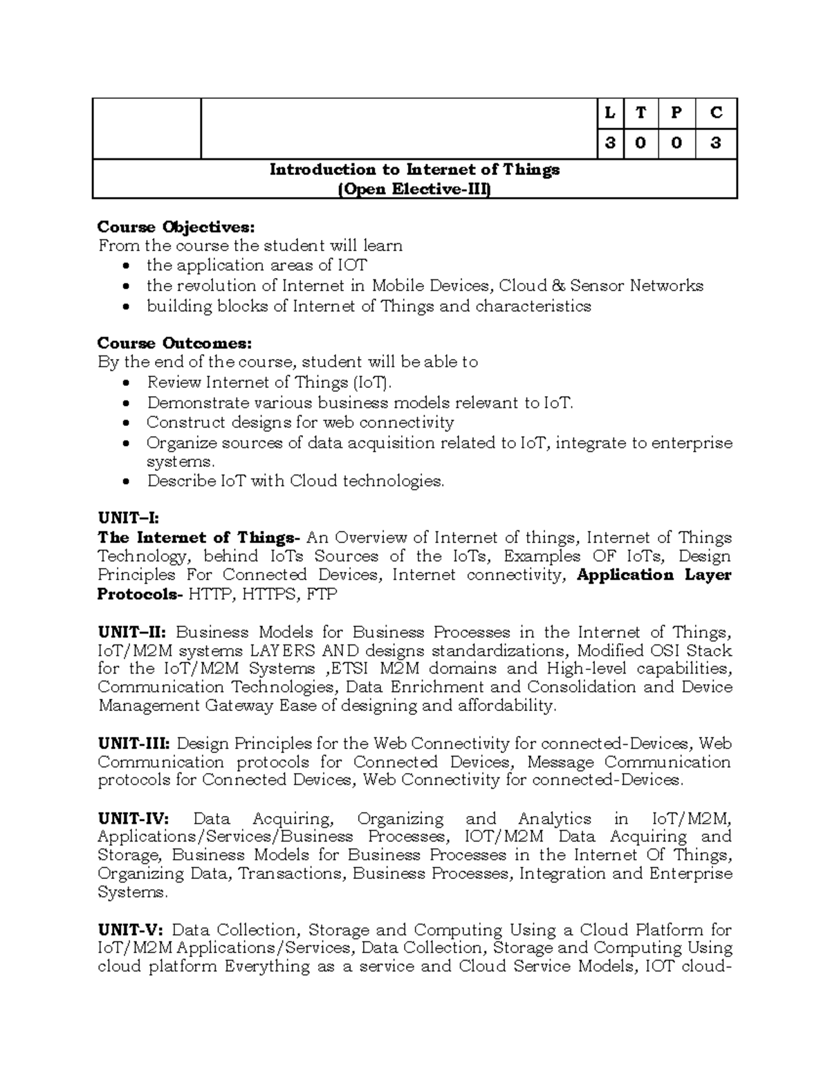 IOT 3 0 0 3: Introduction to Internet of Things Overview - Studocu