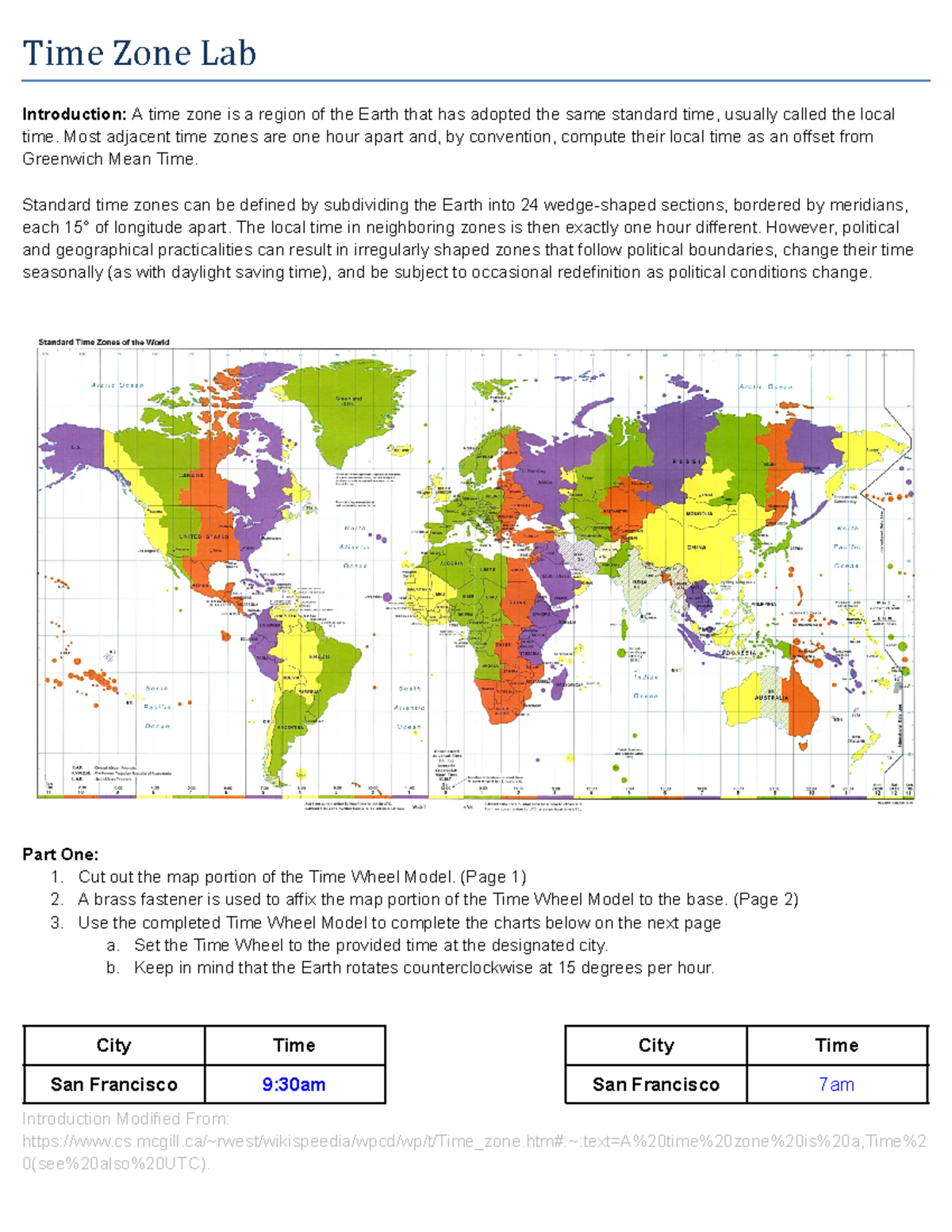 Edward Evans - Time Zone Lab - 2425 - Time Zone Lab Introduction: A ...