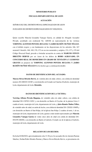 Medios DE Prueba Defensa - n El suscrito Jefe de Seguridad Pública de ...
