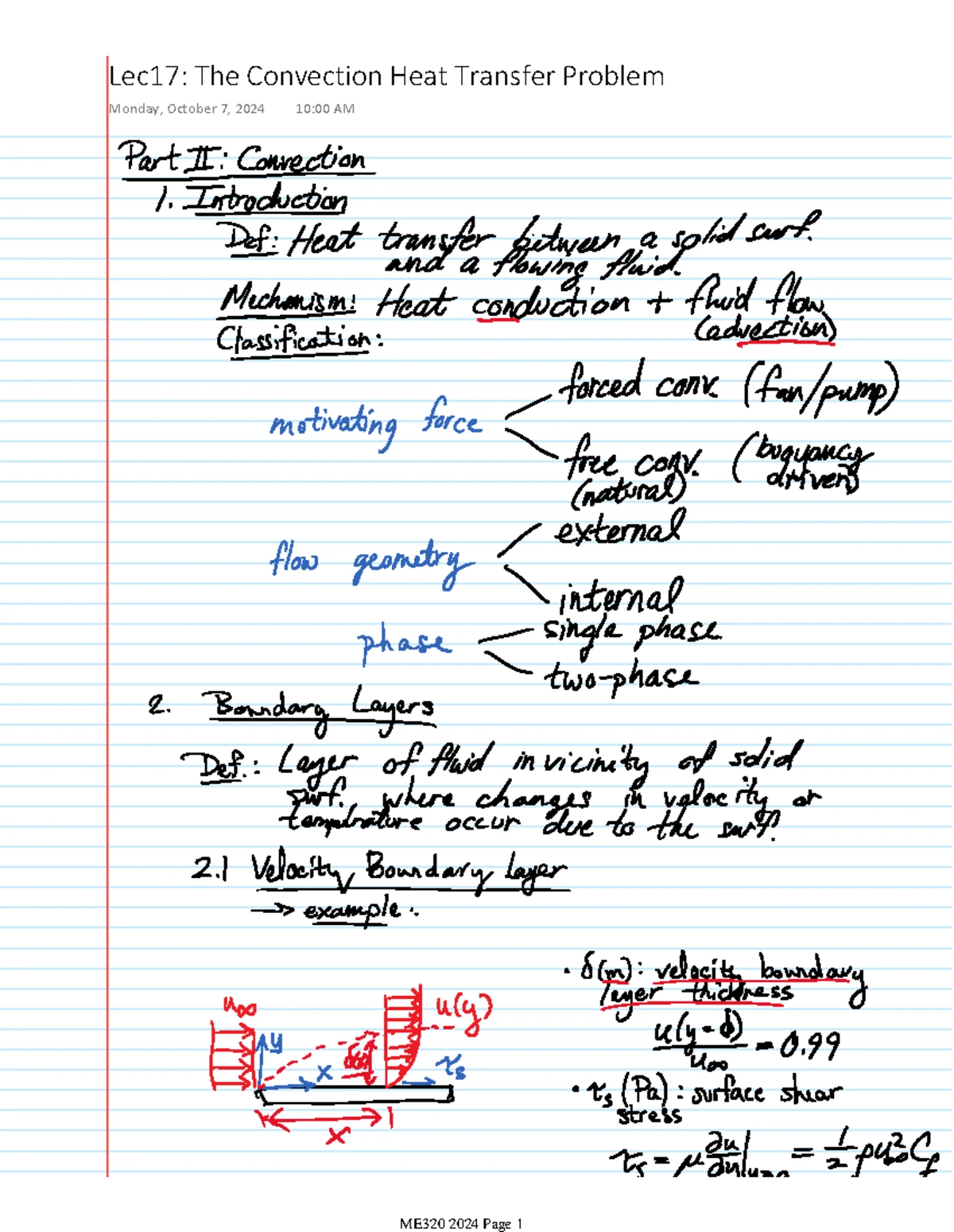 Final ME320 Heat Transfer Exam Guide - December 2021 - Studocu