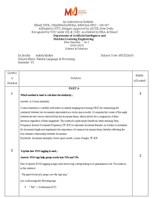 NLP - Unit 5 Notes - machine learning - UNIT V APPLICATIONS IN NLP 9 ...