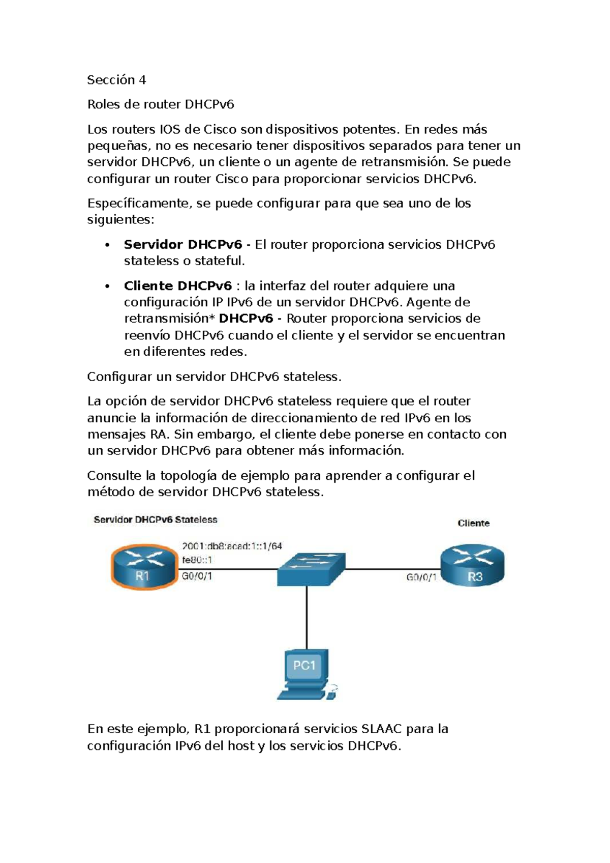 Configuración de Servidores DHCPv6 en Routers Cisco - CCNA - Studocu