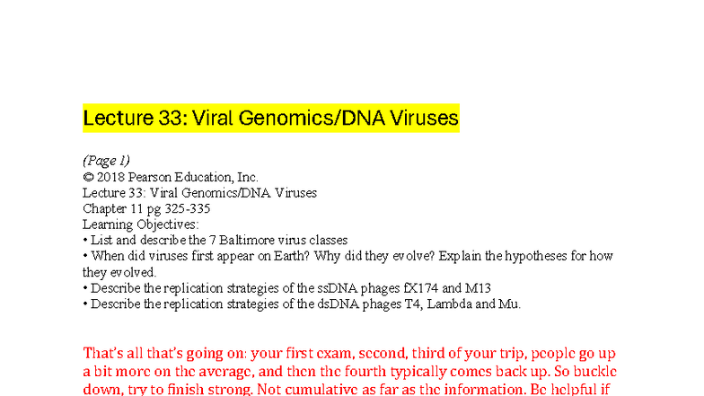 Lecture 33: Viral Viruses - Understanding Baltimore Classification and ...