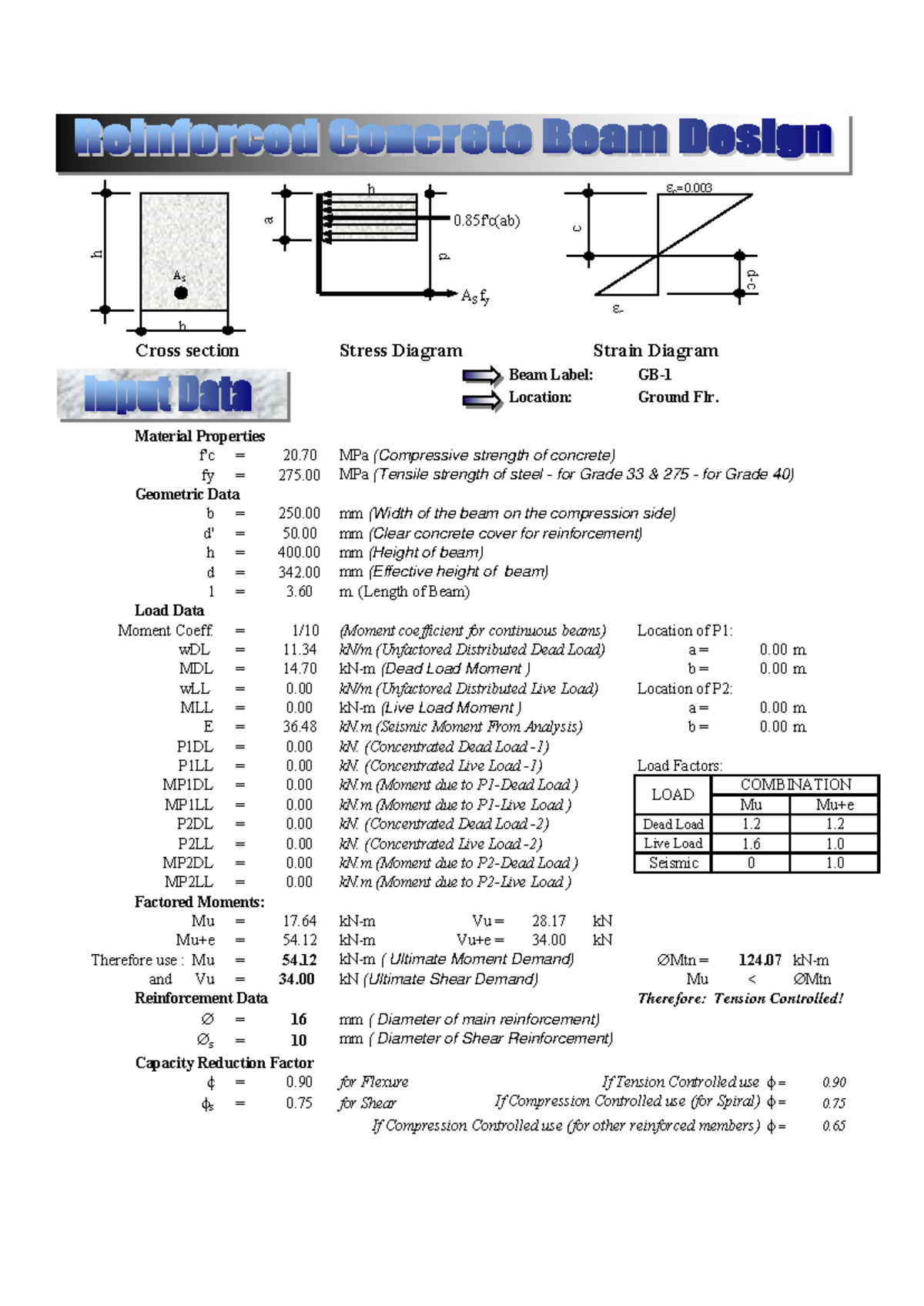 4. BEAM Design and Reinforcement Analysis (GB) - Studocu