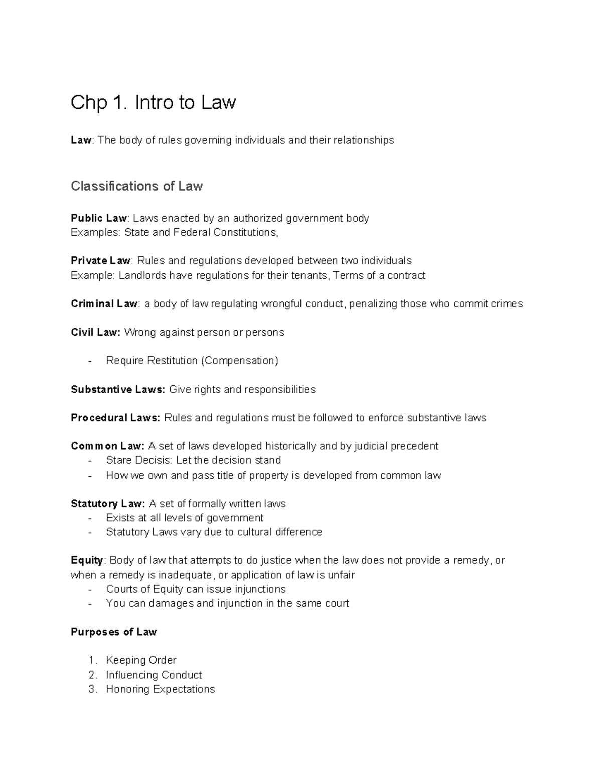 Law 101: Introduction to Law Concepts and Legal Frameworks - Chp 1 ...