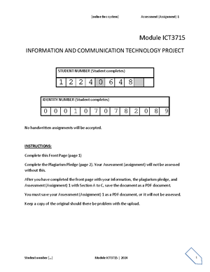 Feedback Assessment 1 - Module ICT Practical System 202 4 Online Bus ... image.
