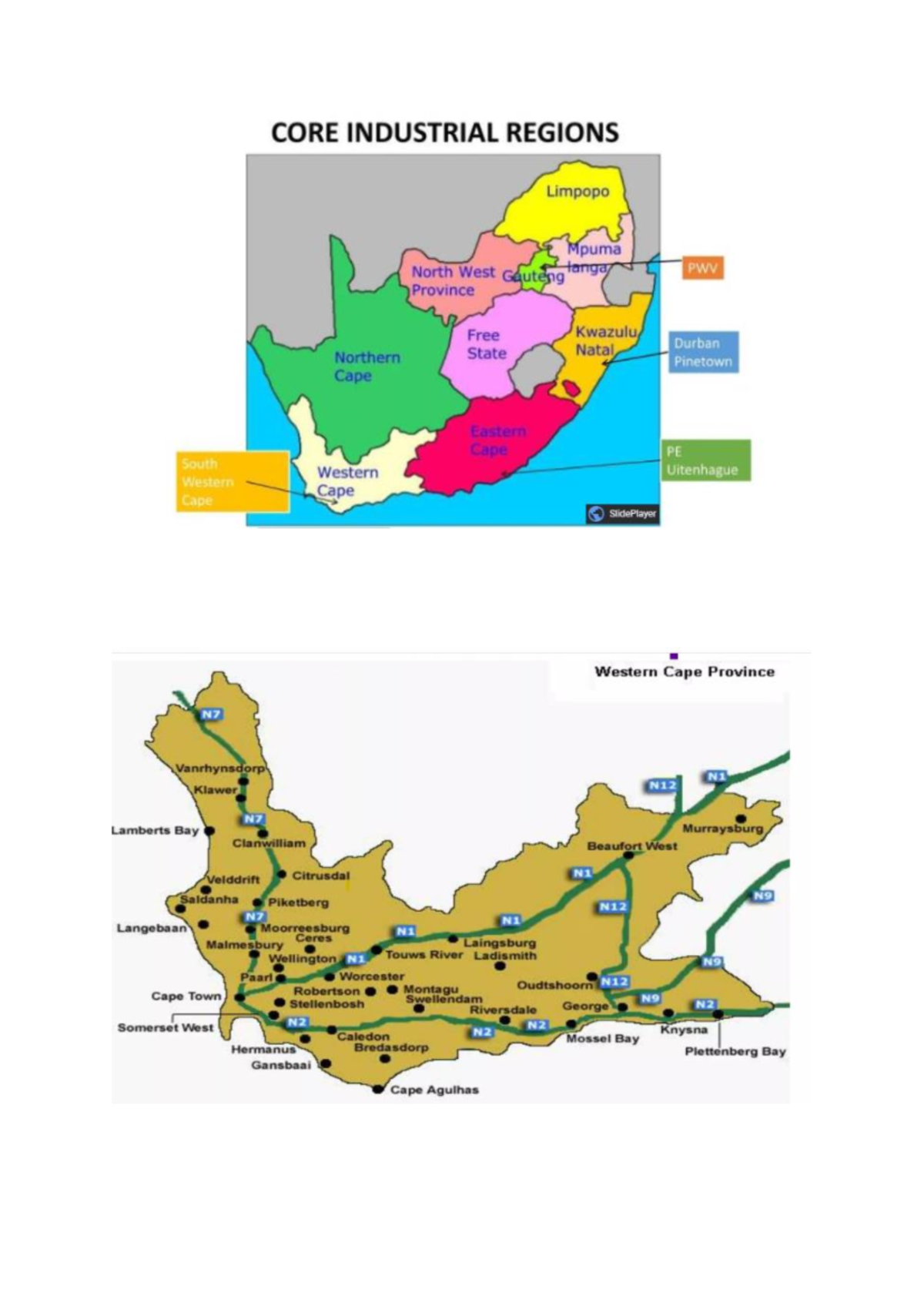 Industrial Regions In South Africa Insights On PWV And South Western 