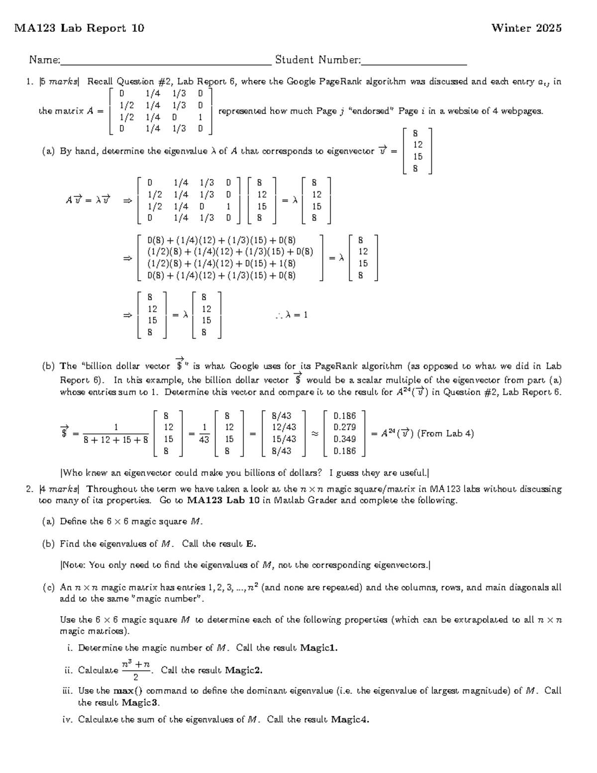 123lab8solns W 25 - lab solutions - MA123 Lab Report 8 Winter 2025 Name ...