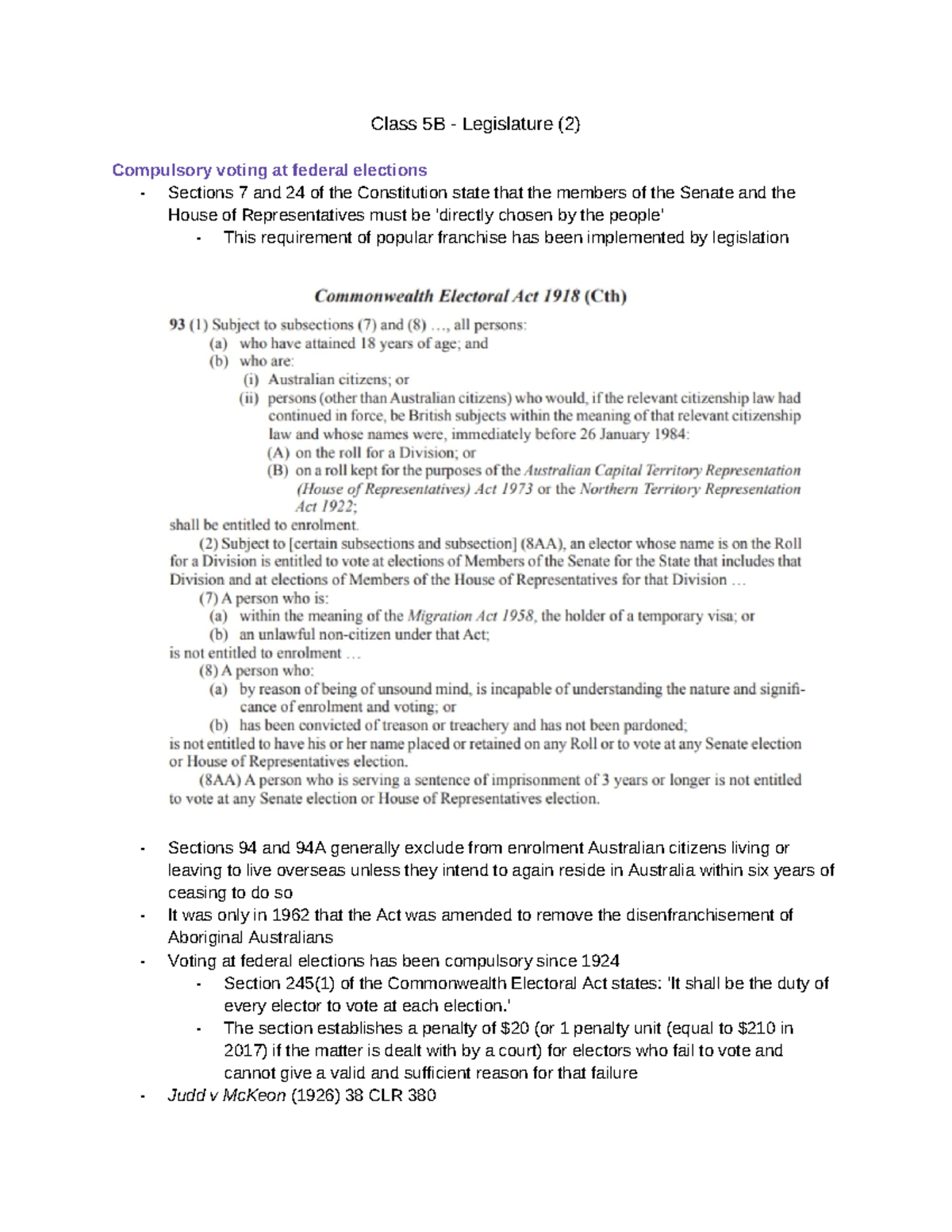 Class 5B - Legislature - ’ - The section establishes a penalty of $20 ...