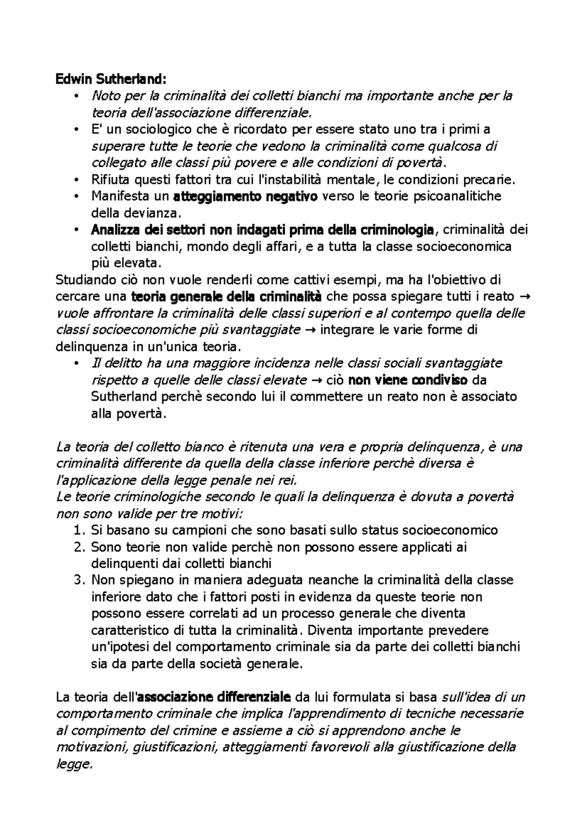 Teoria dell'Associazione Differenziale di Edwin Sutherland: Un'Analisi ...