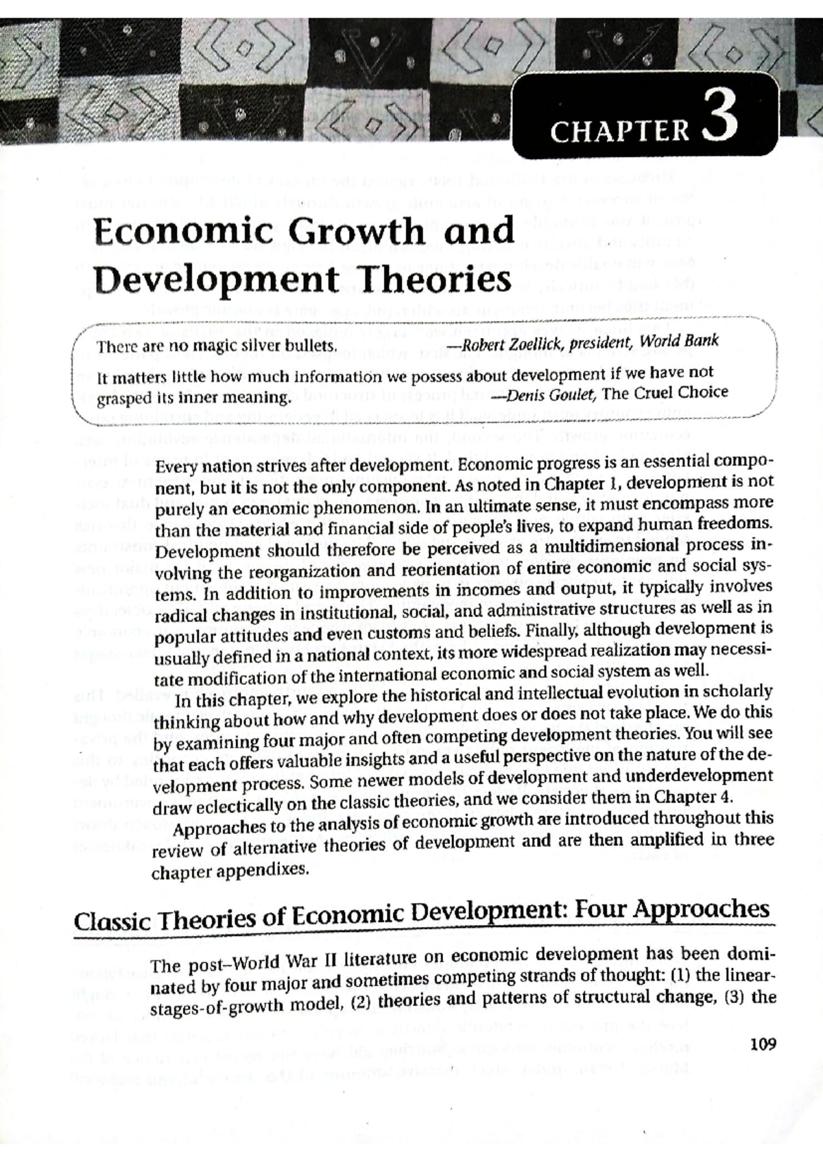 CHAPTER 3: Theories of Economic Growth and Development - Studocu