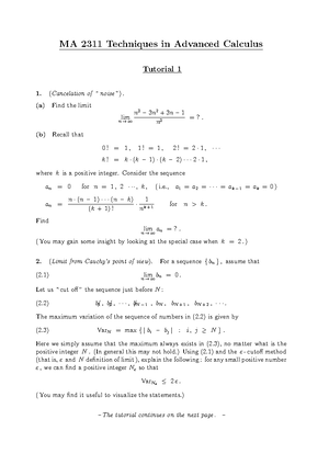 MA2101+Tutorial+6+Solutions - MA2101 TUTORIAL 6 SOLUTIONS Question 1 ...