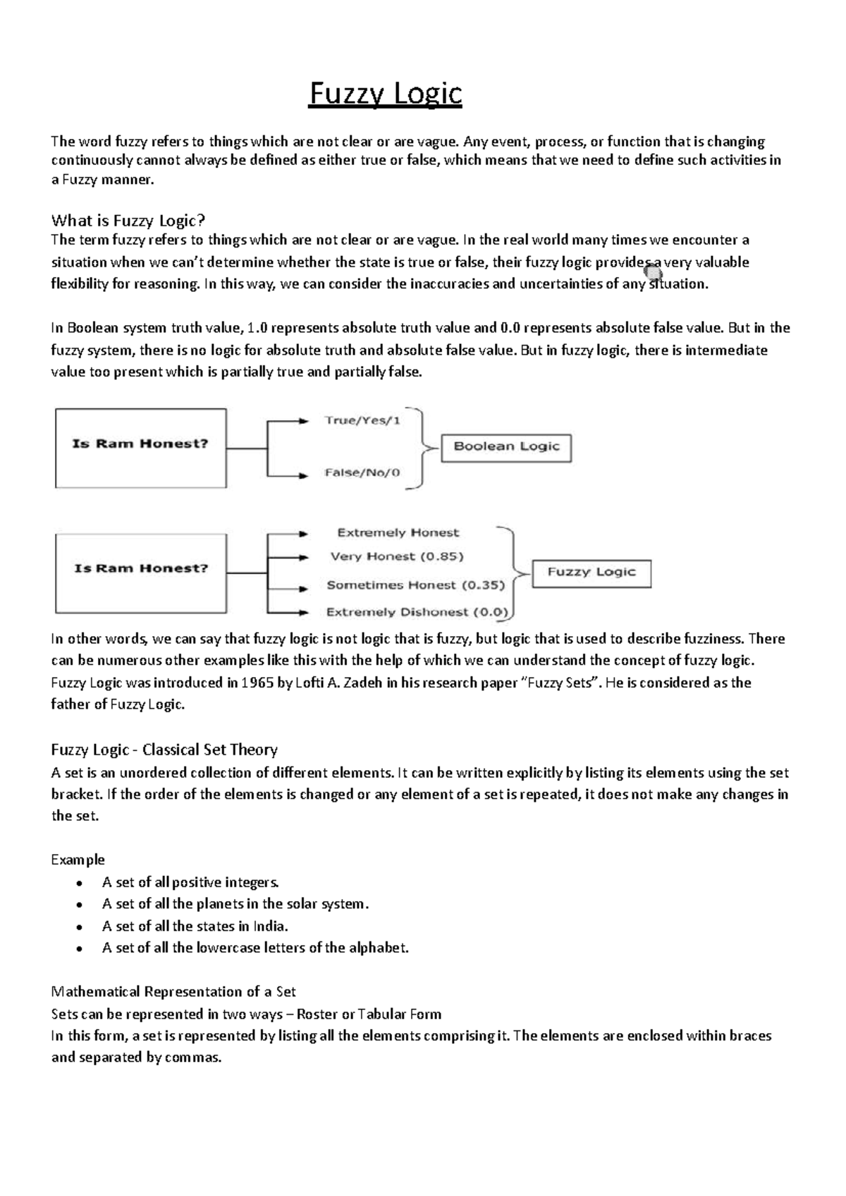 Fuzzy Logic Concepts and Applications: A Comprehensive Overview - Studocu