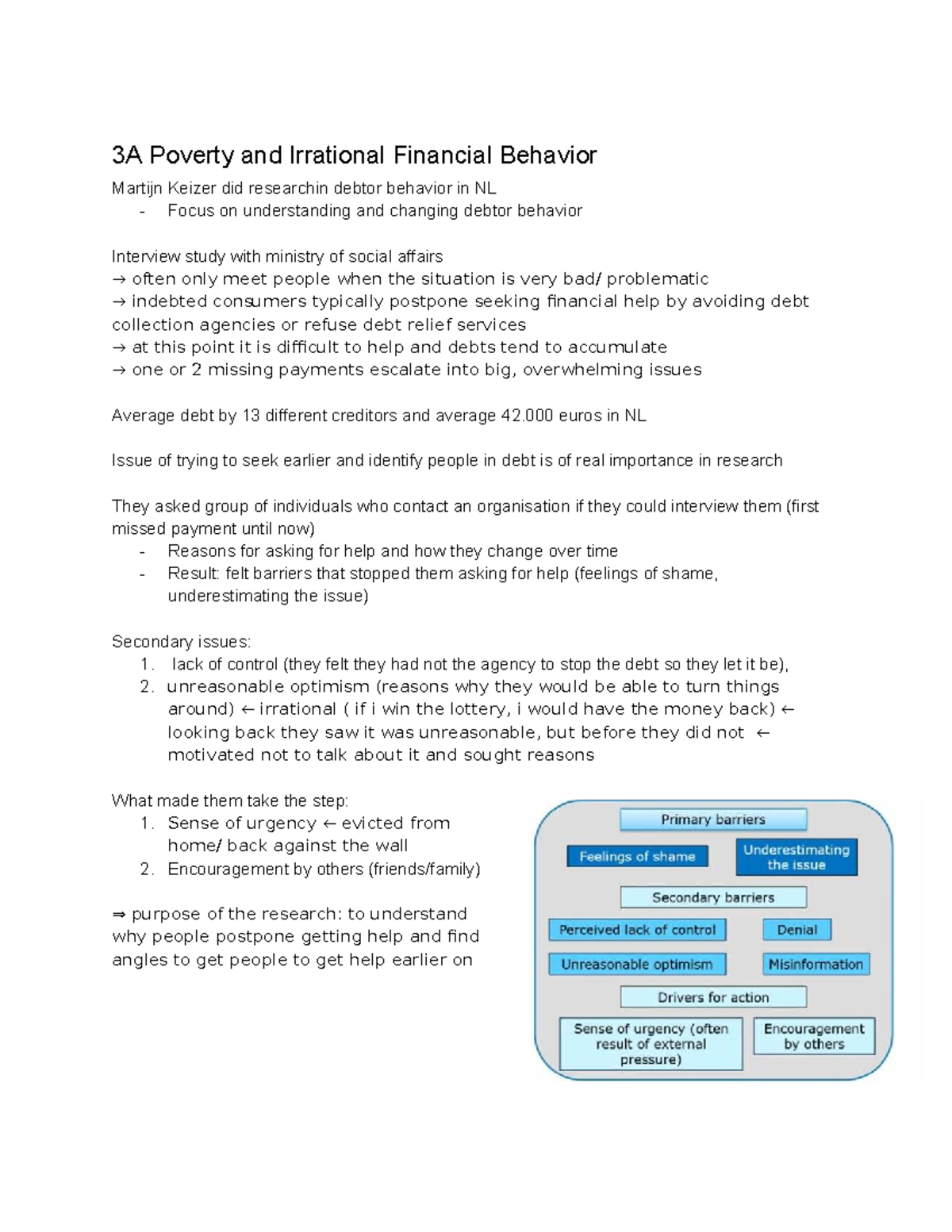 3A Lecture 3: Poverty, Irrational Financial Behavior & Habits - Studeersnel