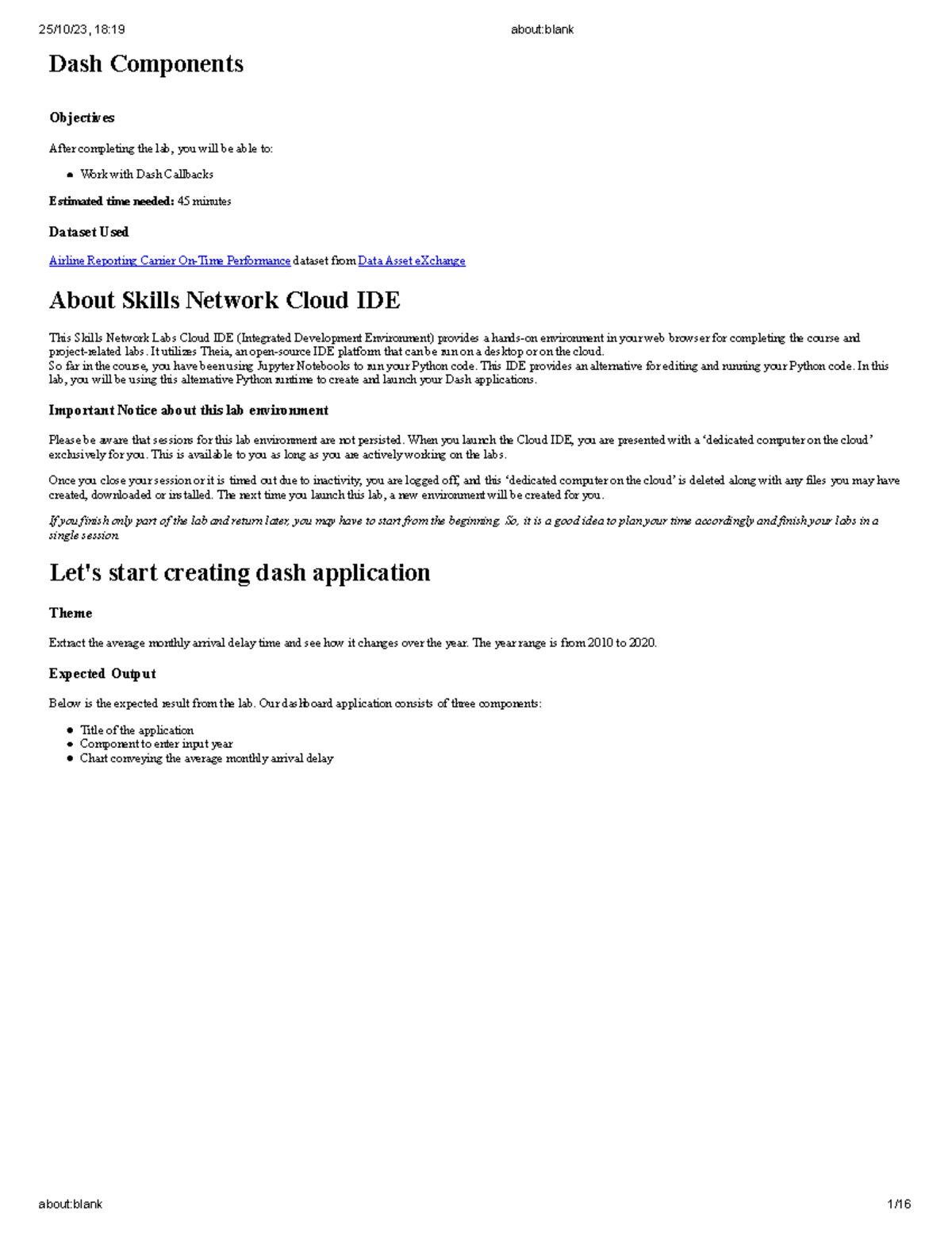 10. User Input and Callbacks - Dash Components Objectives After ...