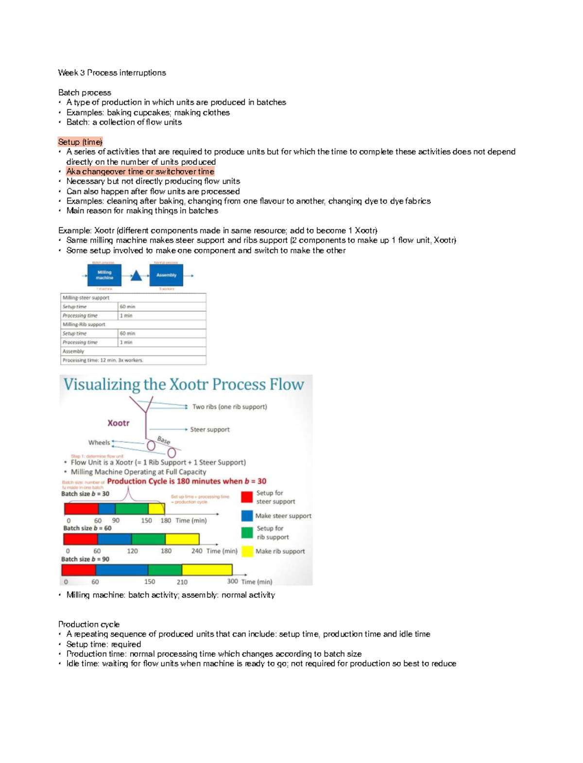 Ops 101: Week 3 Notes on Batch Process Interruptions and Capacity - Studocu