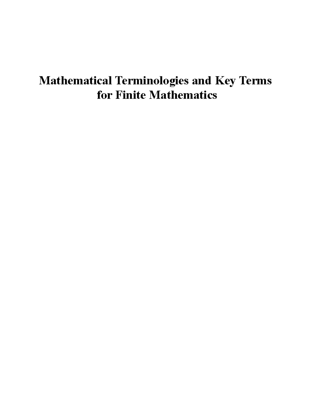 Math-Terminology - Mr. - Mathematical Terminologies and Key Terms for ...