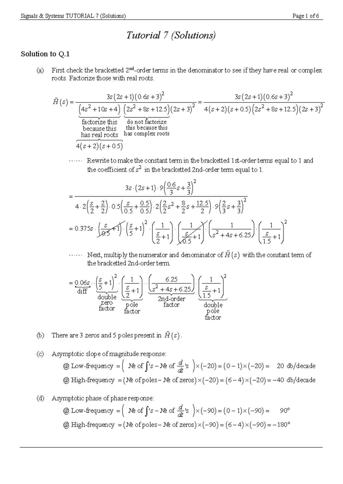 Tut07 (Soln) - Tutorial 7 answers - ####### Tutorial 7 (Solutions ...