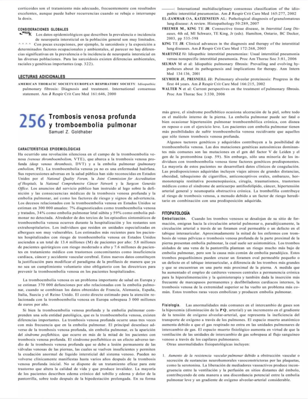 Embolia Pulmonar y Tromboembolia Venosa: Capítulo del Harrison MI - Document Preview