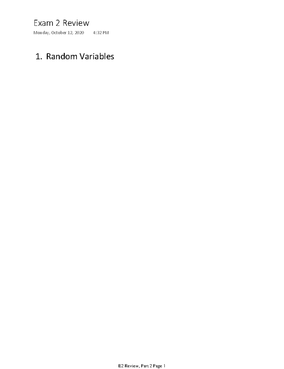 E2 Exam 2 Review Notes & Examples - Part 2 - Studocu