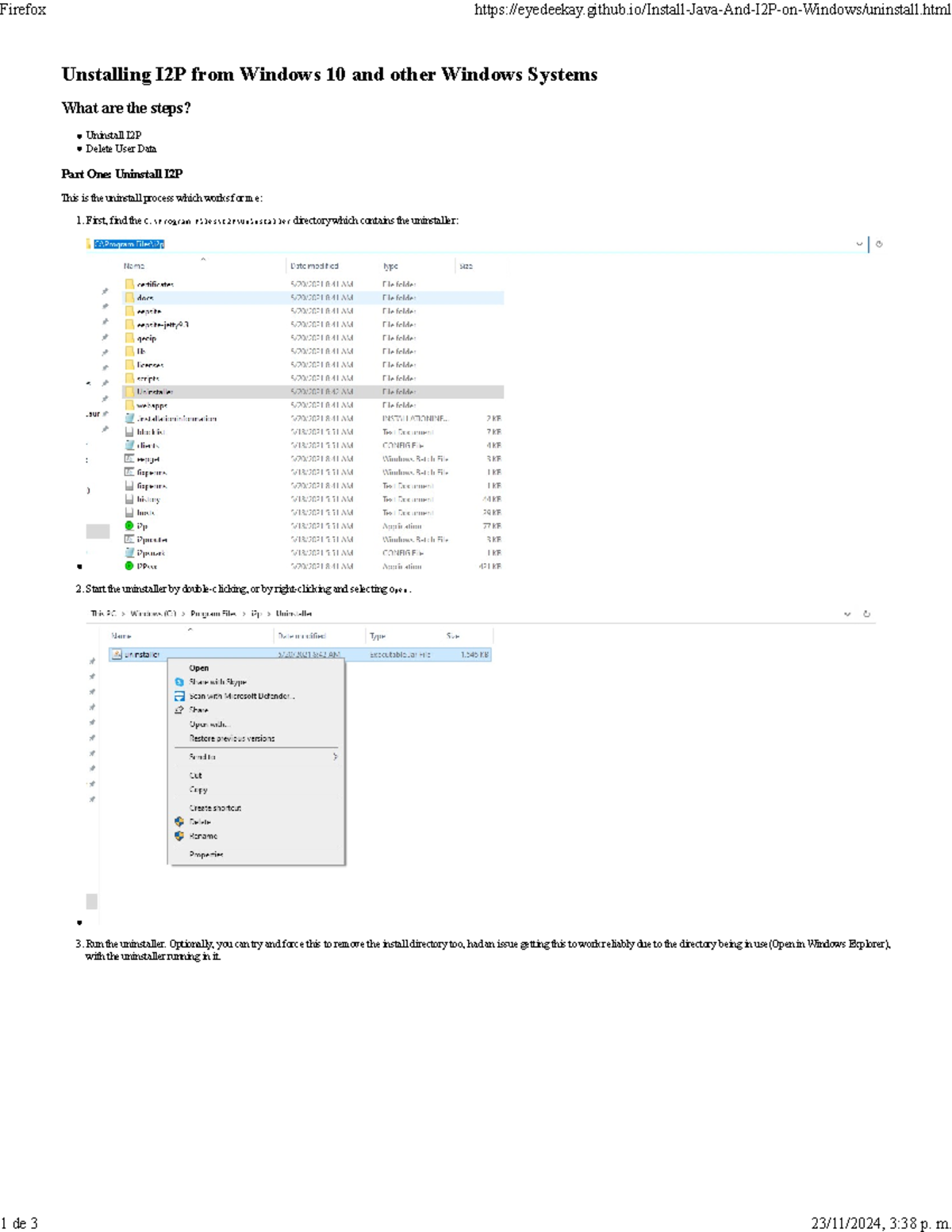 Guía de Desinstalación de I2P en Windows 10 y Otros Sistemas - Studocu